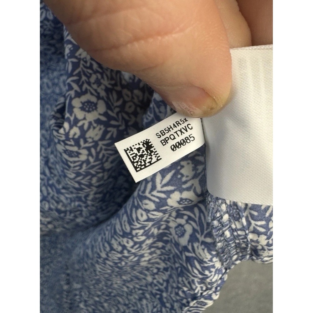 American Eagle NWT 100% Cotton Blue White Floral Print Button-Up Shirt Small - Picture 14 of 16
